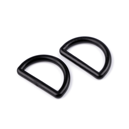 Anillo en d de plástico, ancho 32 mm - Negro (10 Piezas) Anillo en d de plástico, ancho 32 mm - Negro (10 Piezas)