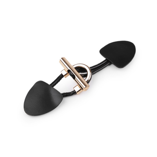 Fashion fastening / coat buckle - Black (10 Pairs)