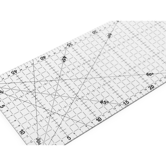 Ruler for patchwork 15x50 cm - Transparent (3 Pieces)