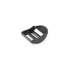 Plastic ladder lock slider / buckle webbing straps adjuster, width 20 mm - Black (20 Pieces)