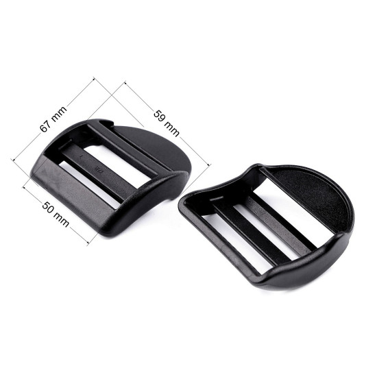Leiterschnalle breite 50 mm - Schwarz (50 Stücke) Leiterschnalle breite 50 mm - Schwarz (50 Stücke)