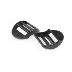 Plastic ladder lock slider / buckle webbing straps adjuster, width 32 mm - Black (150 Pieces)