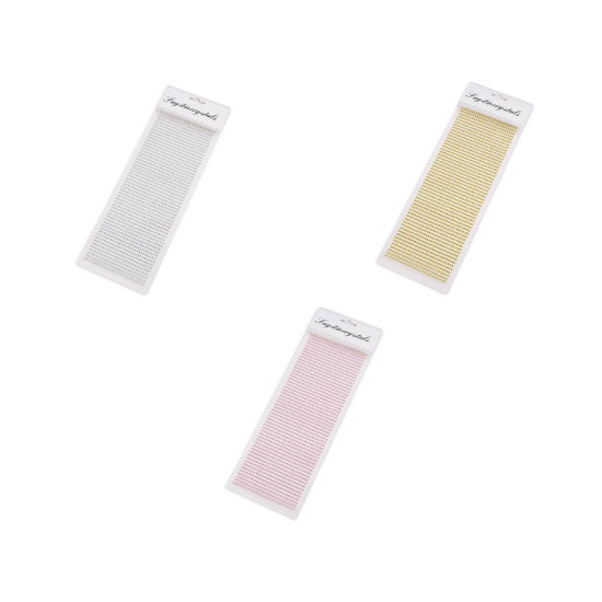Self-adhesive rhinestone crystals on an adhesive strip ø3 mm - Crystal (1 Card) Self-adhesive rhinestone crystals on an adhesive strip ø3 mm - Crystal (1 Card)
