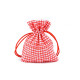 Checkered gift bag 10x13 cm - Lightbeige (1 Piece)