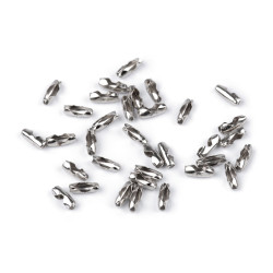Końcówka / łącznik do łańcuszka kulkowego 3x8 mm - Nikiel (100 Sztuki)