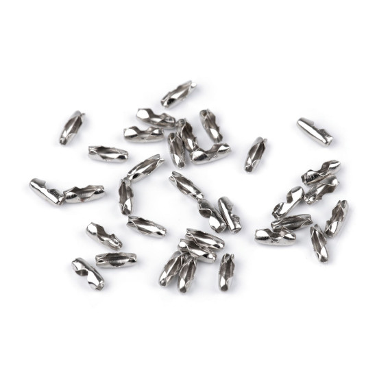 Ball chain connector clip 3x8 mm - Nickel (100 Pieces) Ball chain connector clip 3x8 mm - Nickel (100 Pieces)