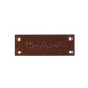 Bőr dísz címke / handmade, with love 16x44 mm - Barna (1 Darab) Bőr dísz címke / handmade, with love 16x44 mm - Barna (1 Darab)
