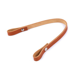 Bőr táskafül, kézitáska, széles 1 cm hossz 30 cm pánt - Barna konyak (1 Darab)