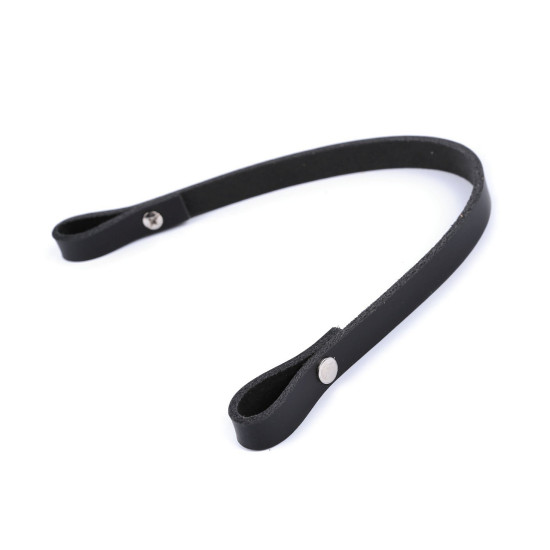 Bőr táskafül, kézitáska, széles 1 cm hossz 30 cm pánt - Fekete (1 Darab) Bőr táskafül, kézitáska, széles 1 cm hossz 30 cm pánt - Fekete (1 Darab)