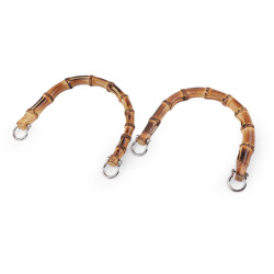 Bamboo bag handles 15x18 cm - Bamboo dark (10 Pieces)