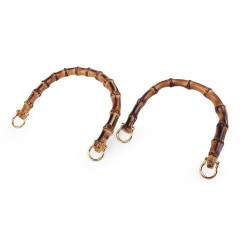 Bamboo bag handles 15x18 cm - Bamboo dark (10 Pieces)