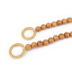 Bag handles made of wooden beads, length 52 cm - Natural medium (2 Pieces) Bag handles made of wooden beads, length 52 cm - Natural medium (2 Pieces)