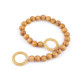 Bag handles made of wooden beads, length 52 cm - Natural medium (2 Pieces) Bag handles made of wooden beads, length 52 cm - Natural medium (2 Pieces)