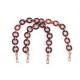 Handle / chain for handbag with snap hooks, length 50 cm - Red-brown (2 Pieces) Handle / chain for handbag with snap hooks, length 50 cm - Red-brown (2 Pieces)