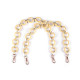 Handle / chain for handbag with snap hooks, length 50 cm - Red-brown (2 Pieces) Handle / chain for handbag with snap hooks, length 50 cm - Red-brown (2 Pieces)