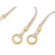 Twisted bag handles length 50 cm with rings - Burlap (12 Pieces) Twisted bag handles length 50 cm with rings - Burlap (12 Pieces)