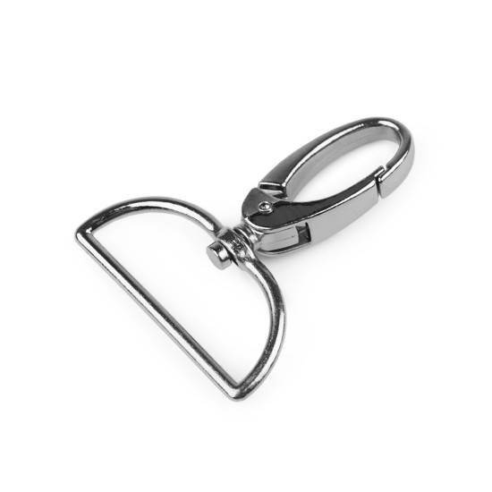 Karabińczyk metalowy z krętlikiem otwór do przewlekania 37 mm - Czarny lakier (50 Sztuki) Karabińczyk metalowy z krętlikiem otwór do przewlekania 37 mm - Czarny lakier (50 Sztuki)
