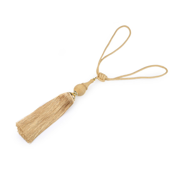 Großer raffhalter/schnur für vorhänge mit steinchen - Dunkel-gold (1 Stück) Großer raffhalter/schnur für vorhänge mit steinchen - Dunkel-gold (1 Stück)