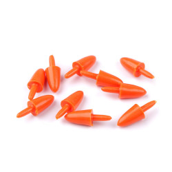 Carrot nose for diy craft 8x23 mm - Orange (10 Pieces)