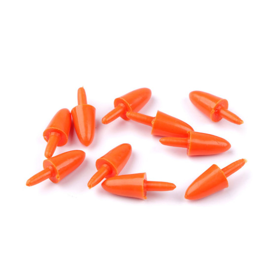 Carrot nose for diy craft 8x23 mm - Orange (10 Pieces) Carrot nose for diy craft 8x23 mm - Orange (10 Pieces)