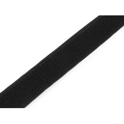 Taśma rzep haczyk i plusz na jednej stronie szerokość 30 mm - Czarny (1 Metr)