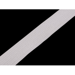 Taśma rzep haczyk i plusz na jednej stronie szerokość 30 mm - White (1 Metr)