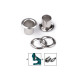Eyelets / grommets & washer, inner ø6 mm / outer ø11 mm - Nickel (100 Pairs) Eyelets / grommets & washer, inner ø6 mm / outer ø11 mm - Nickel (100 Pairs)