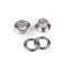 Eyelets / grommets & washer, inner ø10 mm / outer ø17 mm - Nickel (100 Pairs)
