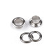 Eyelets / grommets & washer, inner ø10 mm / outer ø17 mm - Nickel (20 Pairs) Eyelets / grommets & washer, inner ø10 mm / outer ø17 mm - Nickel (20 Pairs)