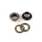 Eyelets / grommets & washer, inner ø10 mm / outer ø17 mm - Vintage brass (100 Pairs)