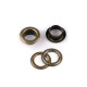 Eyelets / grommets & washer, inner ø10 mm / outer ø17 mm - Nickel (20 Pairs) Eyelets / grommets & washer, inner ø10 mm / outer ø17 mm - Nickel (20 Pairs)