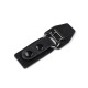 Eco leather fastening 3.3x9 cm - Black (1 Pair)