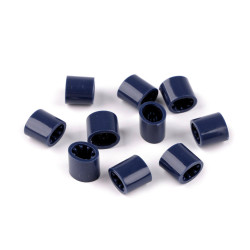 Plastic seal stopper / connector for festival bracelets 7x9 mm - Blue dark (10 Pieces)