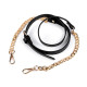 Eco leather strap / handle with chain and carabiners for handbag, width 1.5 cm - Grey (6 Pieces) Eco leather strap / handle with chain and carabiners for handbag, width 1.5 cm - Grey (6 Pieces)