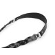 Eco leather strap / handle with carabiners for handbag, width 2.5-4 cm - Black (1 Piece) Eco leather strap / handle with carabiners for handbag, width 2.5-4 cm - Black (1 Piece)