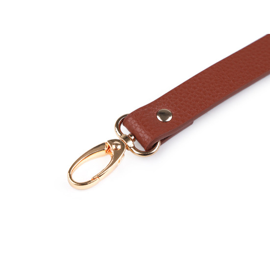 Bőr táska fül karabinerrel hossz 41-43 cm - Barna konyak (1 Darab) Bőr táska fül karabinerrel hossz 41-43 cm - Barna konyak (1 Darab)