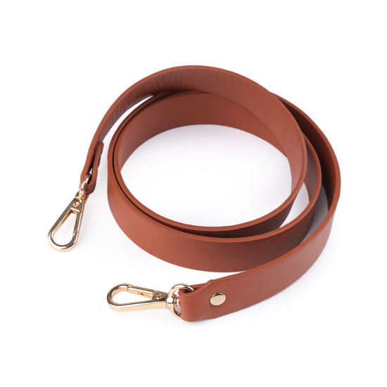 Eco leather strap / handle with carabiners for handbag, width 2.4 cm - Black (1 Piece) Eco leather strap / handle with carabiners for handbag, width 2.4 cm - Black (1 Piece)