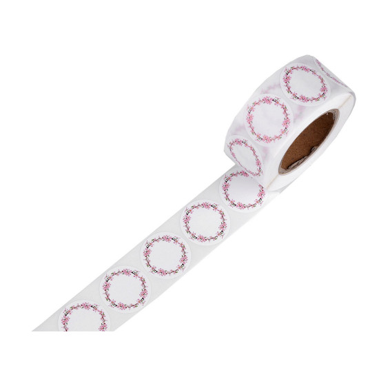 Nalepki papierowe ø25 mm - White (20 Rolki) Nalepki papierowe ø25 mm - White (20 Rolki)