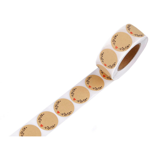 Nalepki papierowe ø25 mm - White (20 Rolki) Nalepki papierowe ø25 mm - White (20 Rolki)