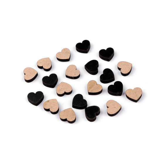 Serduszka drewniane mini do przyklejenia ø10 mm - Srebrny (500 Sztuki) Serduszka drewniane mini do przyklejenia ø10 mm - Srebrny (500 Sztuki)