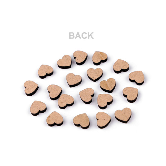 Serduszka drewniane mini do przyklejenia ø10 mm - Srebrny (500 Sztuki) Serduszka drewniane mini do przyklejenia ø10 mm - Srebrny (500 Sztuki)
