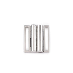Costume da bagno in metallo / larghezza della chiusura cintura: 30 mm - Nichel (1 Paio)