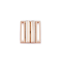 Costume da bagno in metallo / larghezza della chiusura cintura: 30 mm - Oro rosa (1 Paio)