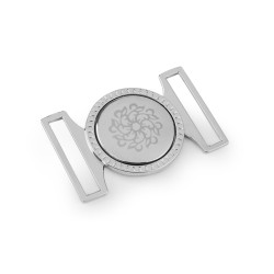 Klamra / zapięcie metalowe otwór do przewlekania  30 mm - Nikiel (1 Para)