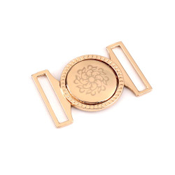 Klamra / zapięcie metalowe otwór do przewlekania  30 mm - Złoto klasyczne (1 Para)