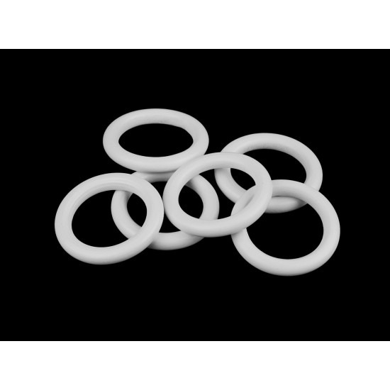 Kółko drewniane kolorowe, zewnętrzna ø50 mm - Srebrny (100 Sztuki) Kółko drewniane kolorowe, zewnętrzna ø50 mm - Srebrny (100 Sztuki)