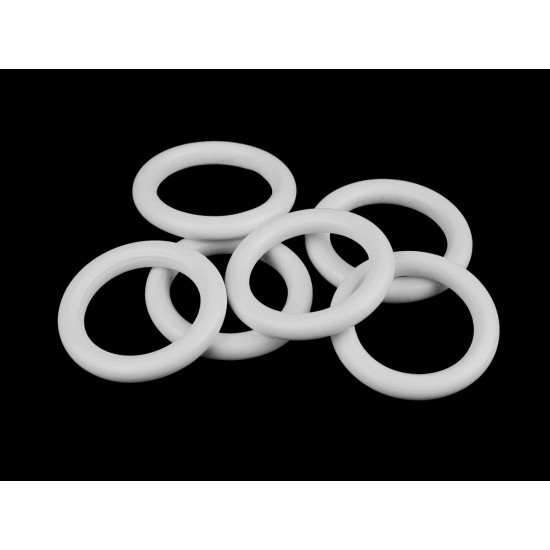 Kółko drewniane kolorowe, zewnętrzna ø58 mm - Srebrny (100 Sztuki) Kółko drewniane kolorowe, zewnętrzna ø58 mm - Srebrny (100 Sztuki)