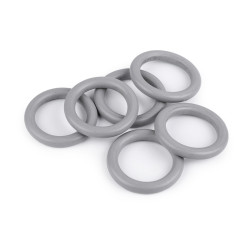 Kółko drewniane kolorowe, zewnętrzna ø58 mm - Szary (10 Sztuki)