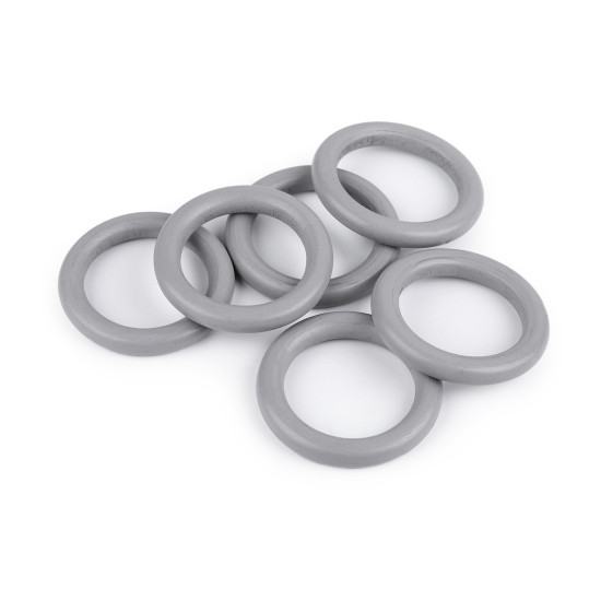Kółko drewniane kolorowe, zewnętrzna ø58 mm - Srebrny (100 Sztuki) Kółko drewniane kolorowe, zewnętrzna ø58 mm - Srebrny (100 Sztuki)
