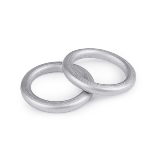 Kółko drewniane kolorowe, zewnętrzna ø58 mm - Srebrny (100 Sztuki) Kółko drewniane kolorowe, zewnętrzna ø58 mm - Srebrny (100 Sztuki)